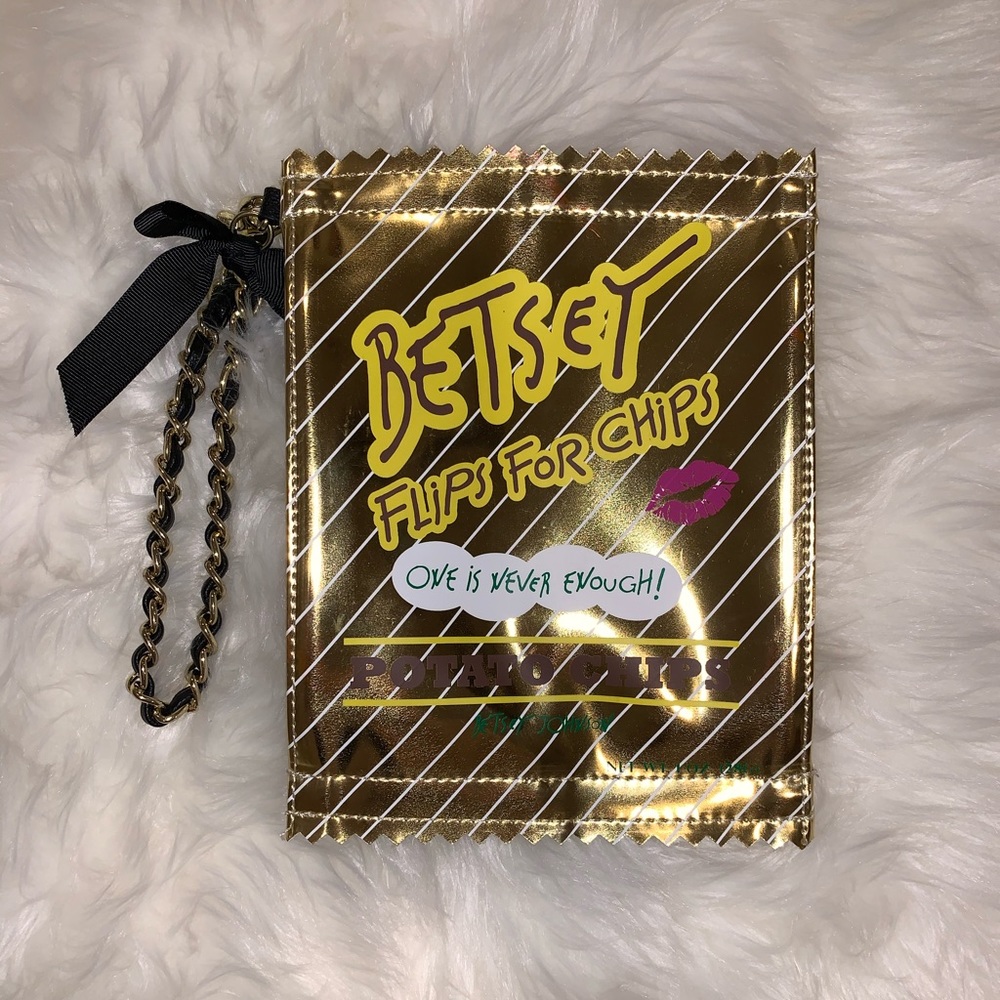 Hard to find!!! Betsey Johnson Chips Wristlet!